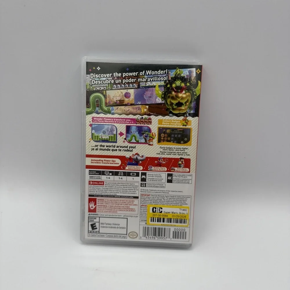 Super Mario Bros Wonder Nintendo Switch Complete In Box
